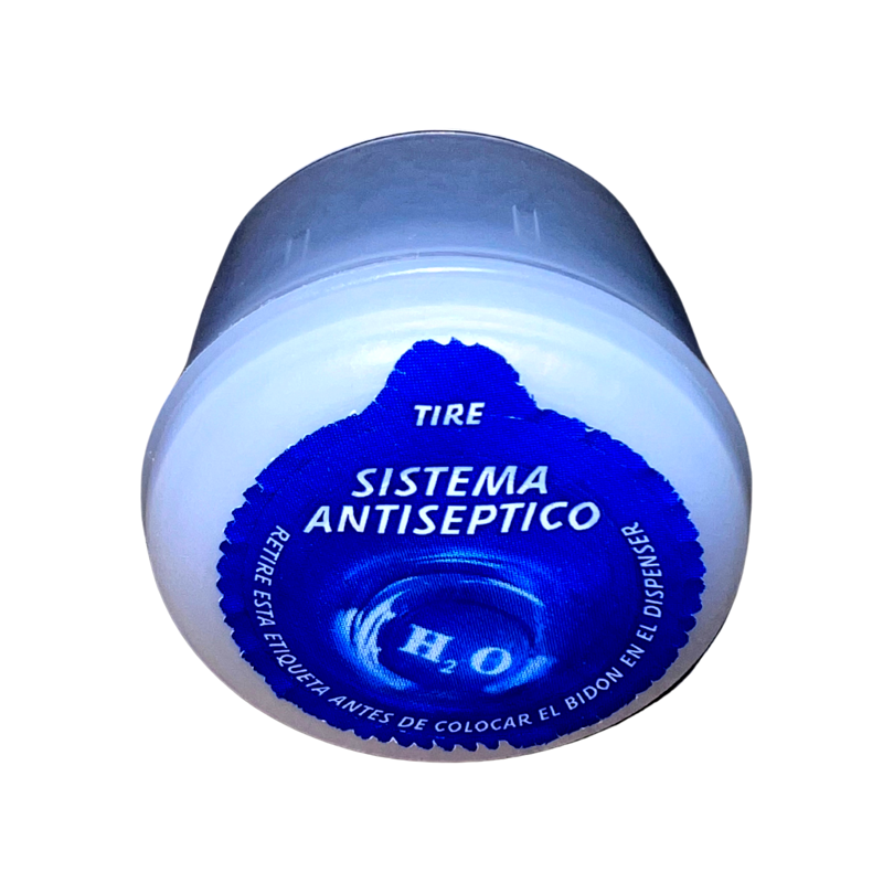 TAPA BLANCA CON PAPELITO AZUL